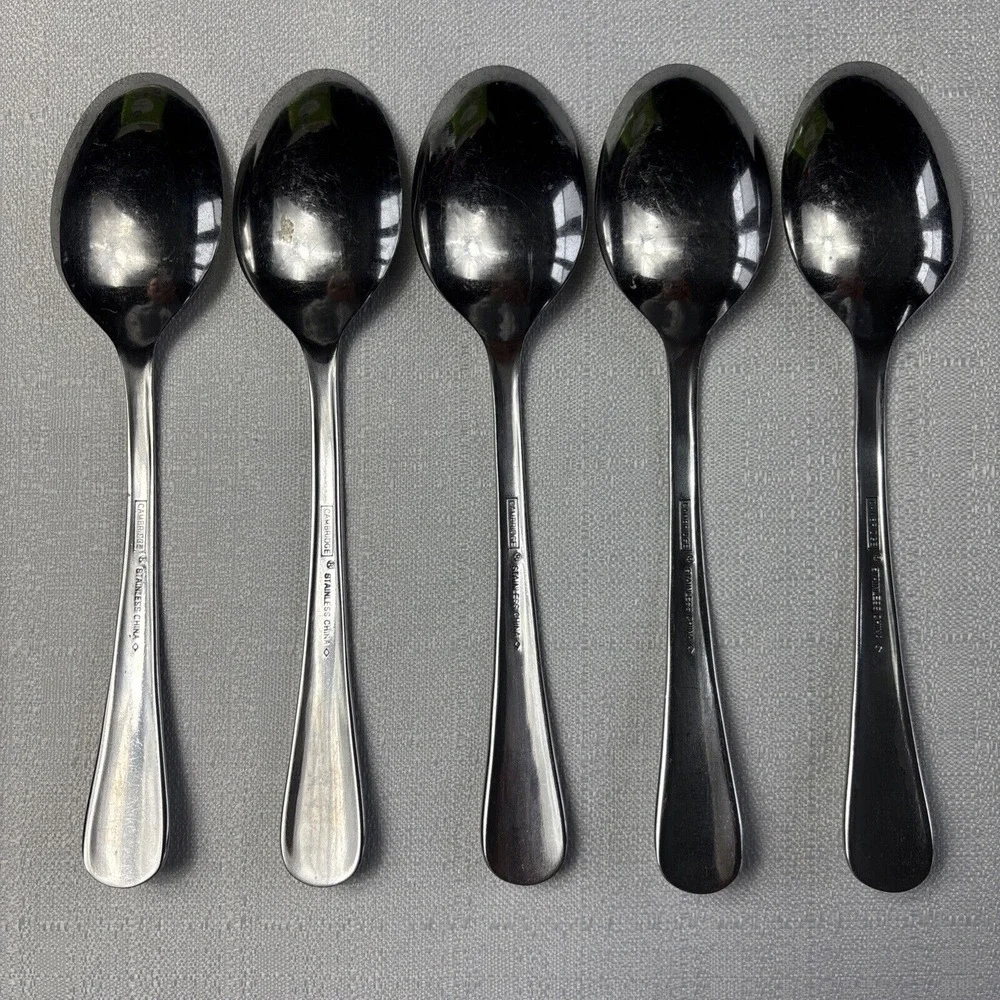 Cambridge Felicity Stainless Steel Soup Spoons Set Of‎ 5 Swirls Modern